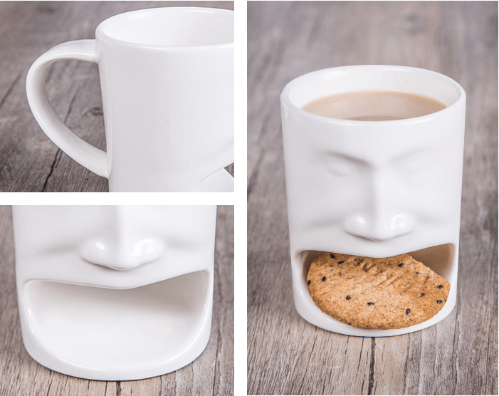 The Ritual Companion Cup - Minimalist Ceramic Mug with Snack Holder - RECHARGE 7